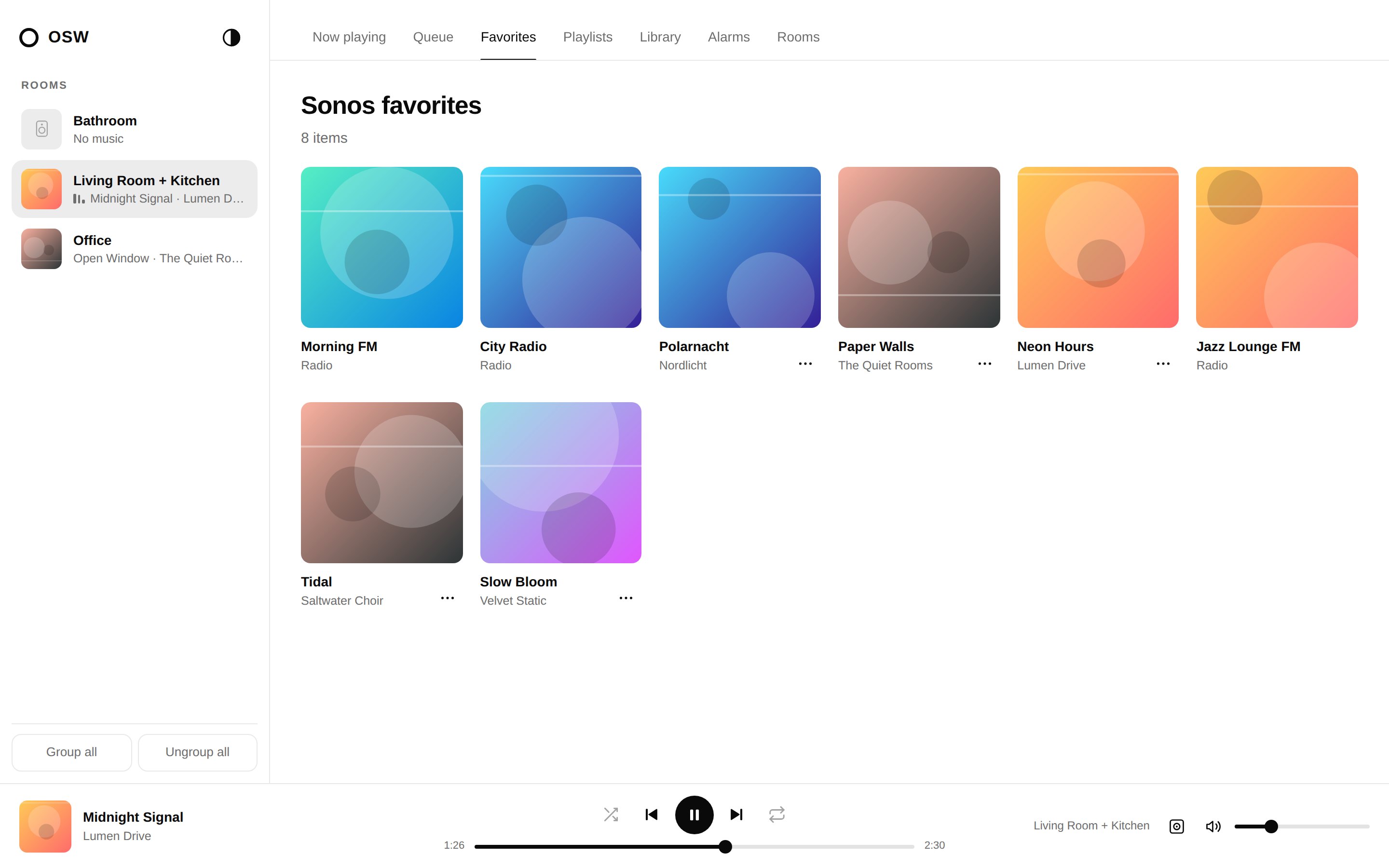 Sonos favorites